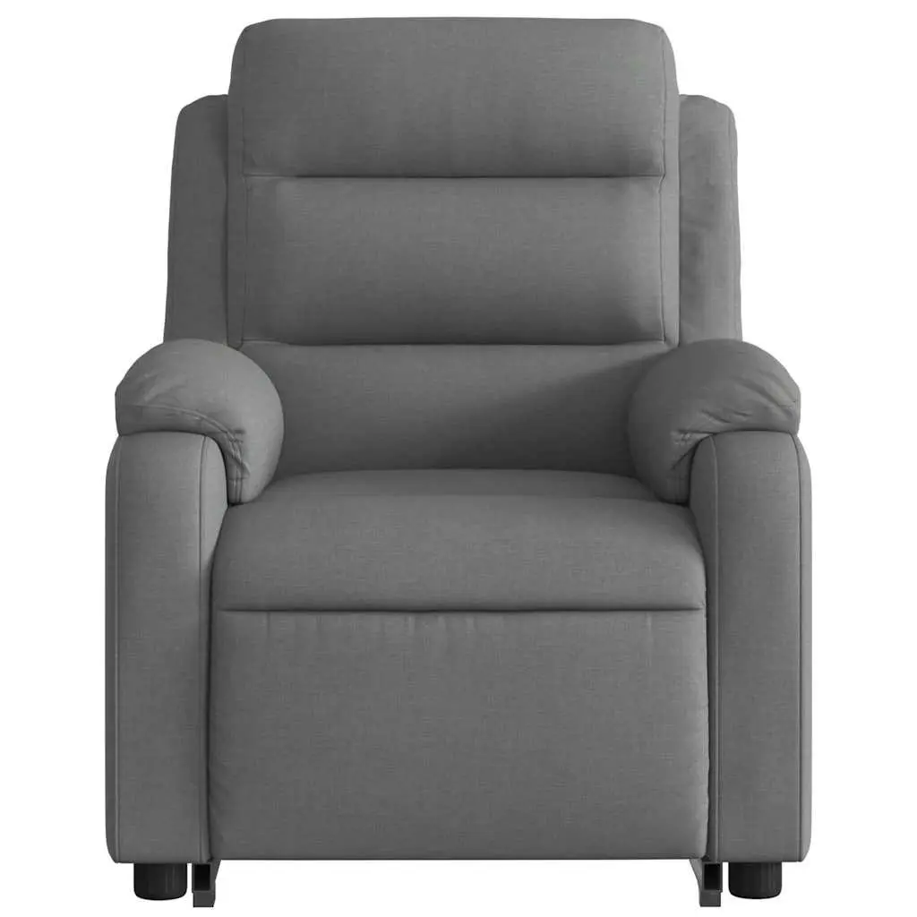 Electric Massage Chair Grey Fabric Stand Up Recliner Armchair