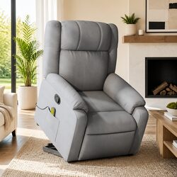 Comfortable Power Lift Massage Recliner Chair in Grey