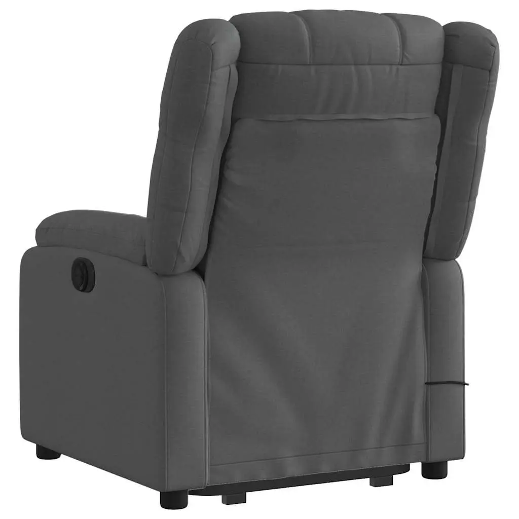 Massage Recliner Chair Electric Grey Fabric Power Lift 135 Degrees