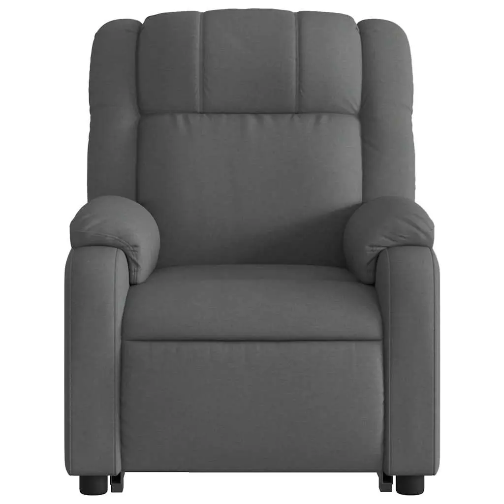 Electric Massage Recliner Chair Grey Fabric Power Lift Vibration 135 Degrees