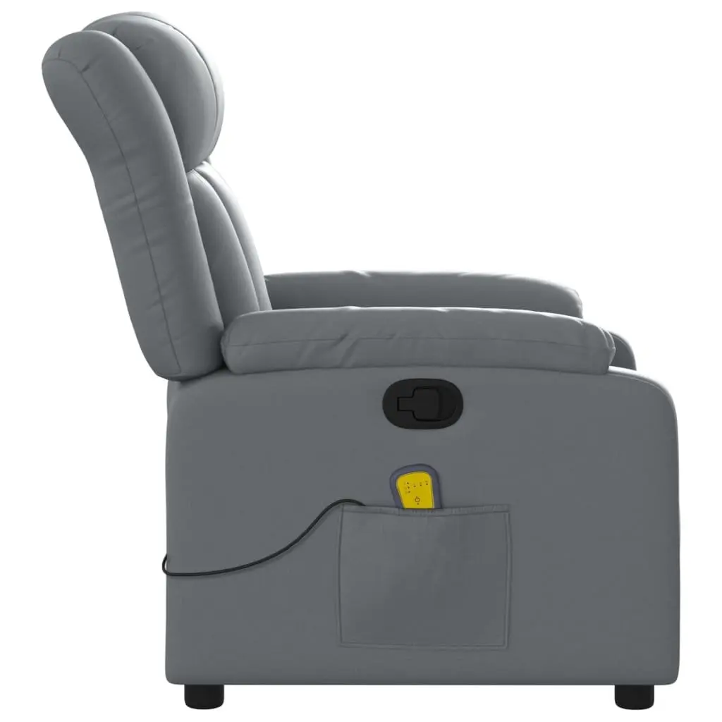 Grey Faux Leather Massage Recliner Chair with Vibration