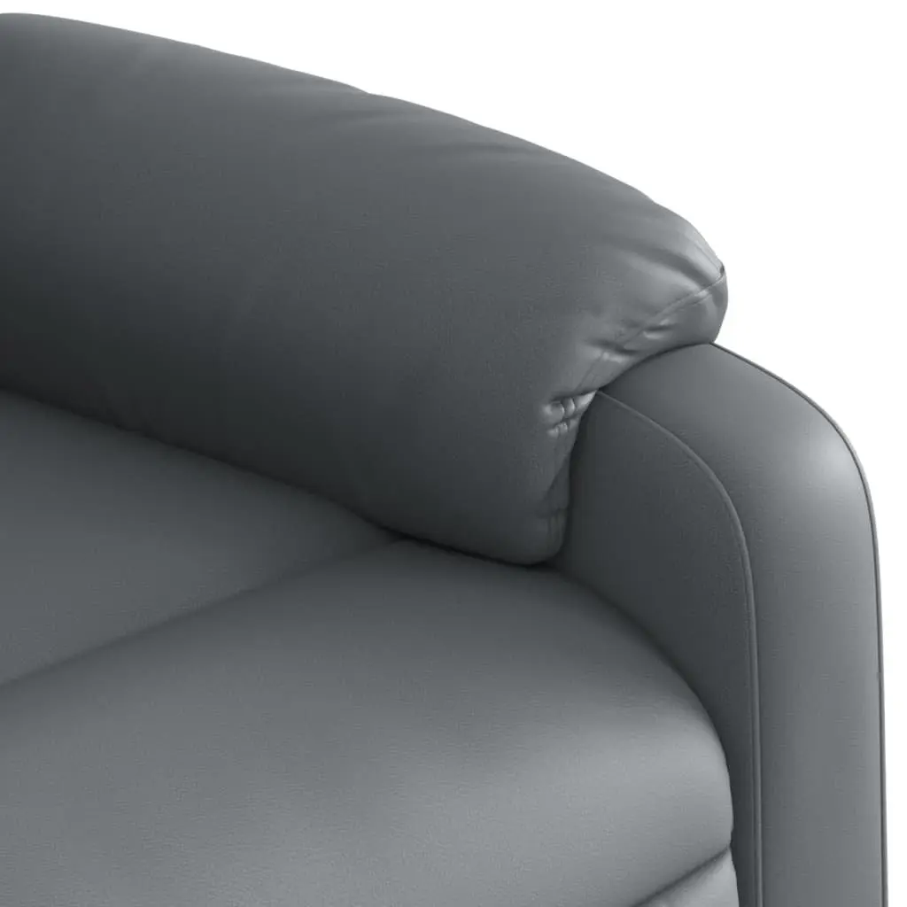 Grey Faux Leather Massage Recliner Chair with Vibration