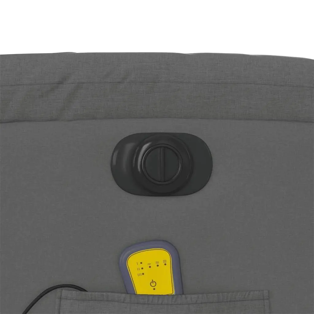 Electric Massage Recliner Chair Grey Fabric Armchair 135 Degrees Motorised Vibration Massage