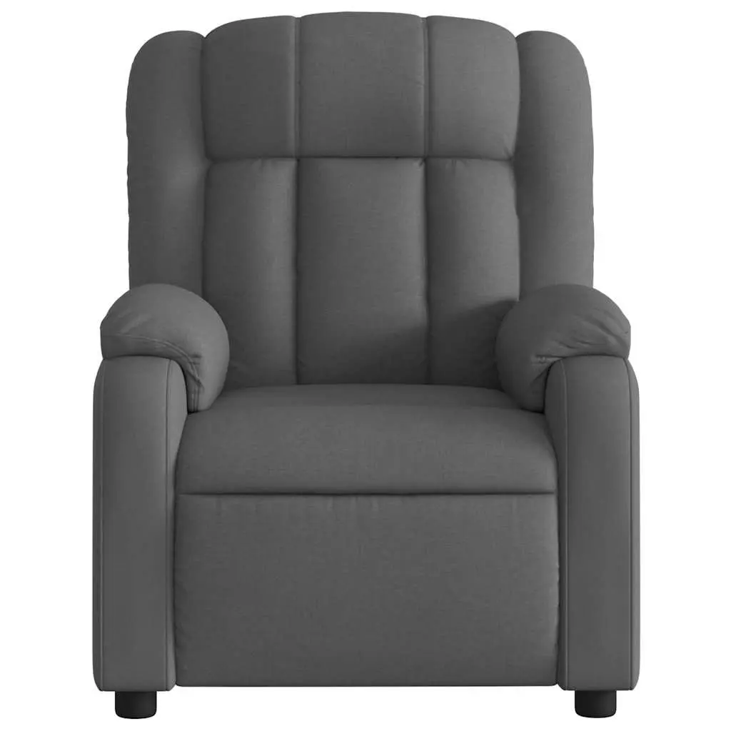 Electric Massage Recliner Chair Grey Fabric Armchair 135 Degrees Motorised Vibration Massage