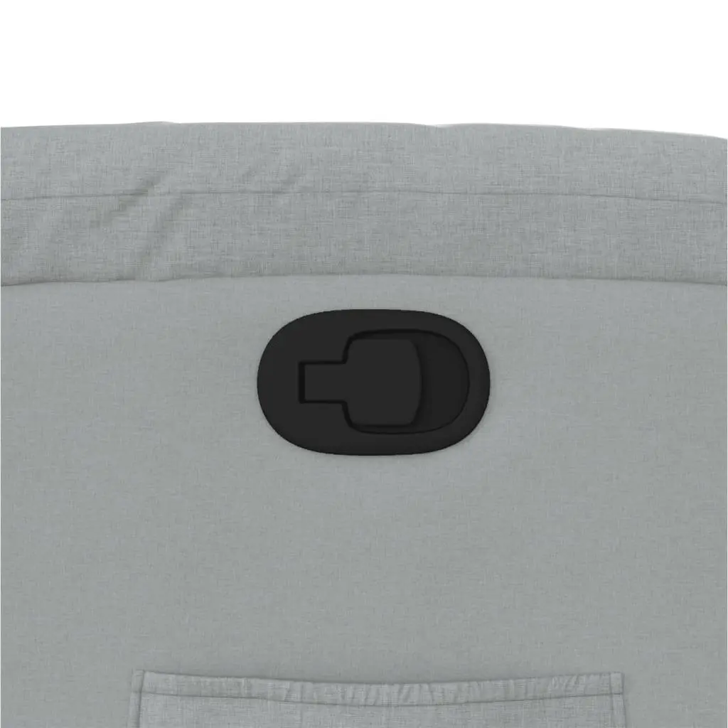 Massage Recliner Chair Light Grey Fabric Electric Power Lift Manual Standing