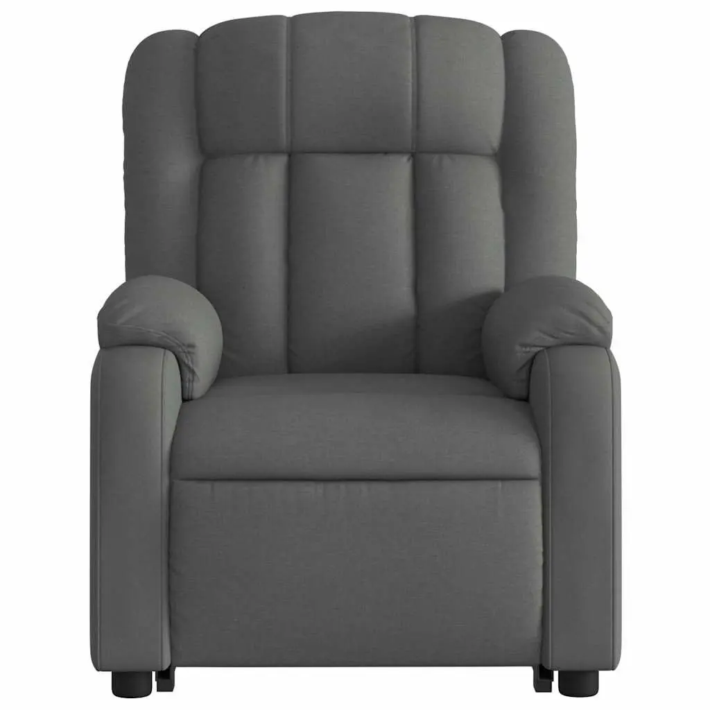 Electric Massage Recliner Chair Grey Fabric Power Lift and Recline