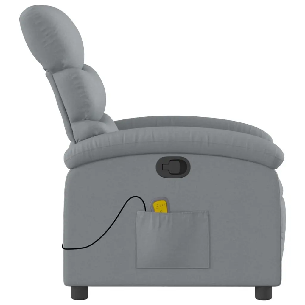 Grey Fabric Manual Reclining Massage Chair