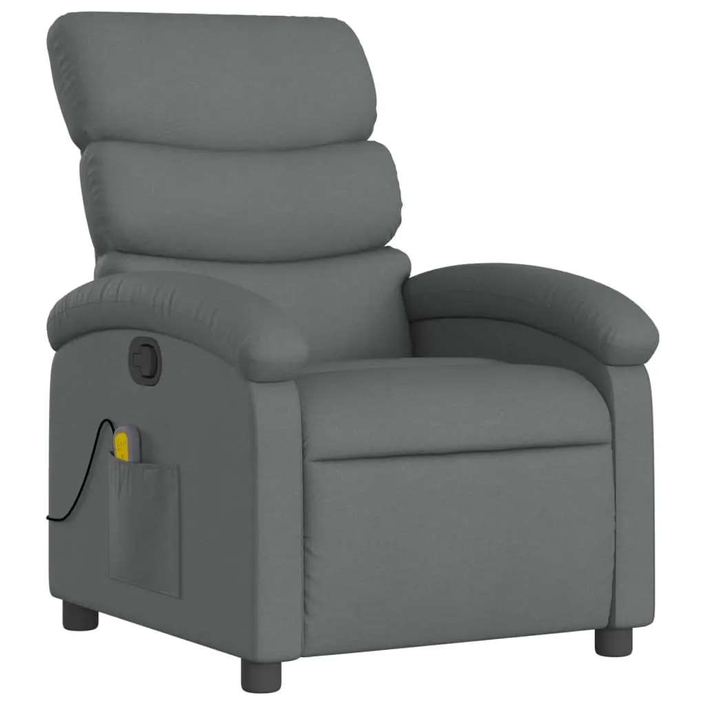 Grey Fabric Massage Recliner Chair with Vibration