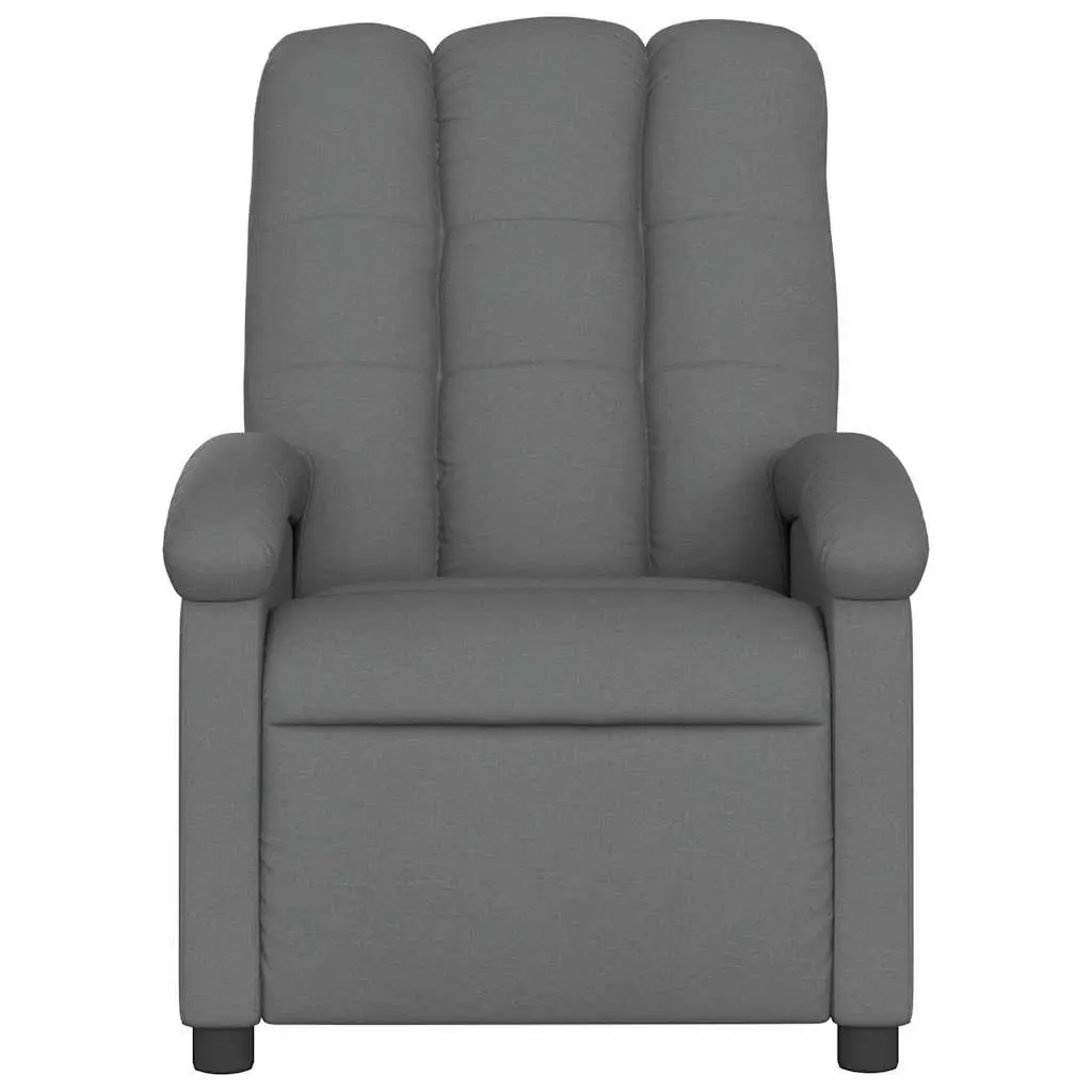 Grey Fabric Massage Recliner Chair with Vibration Footrest
