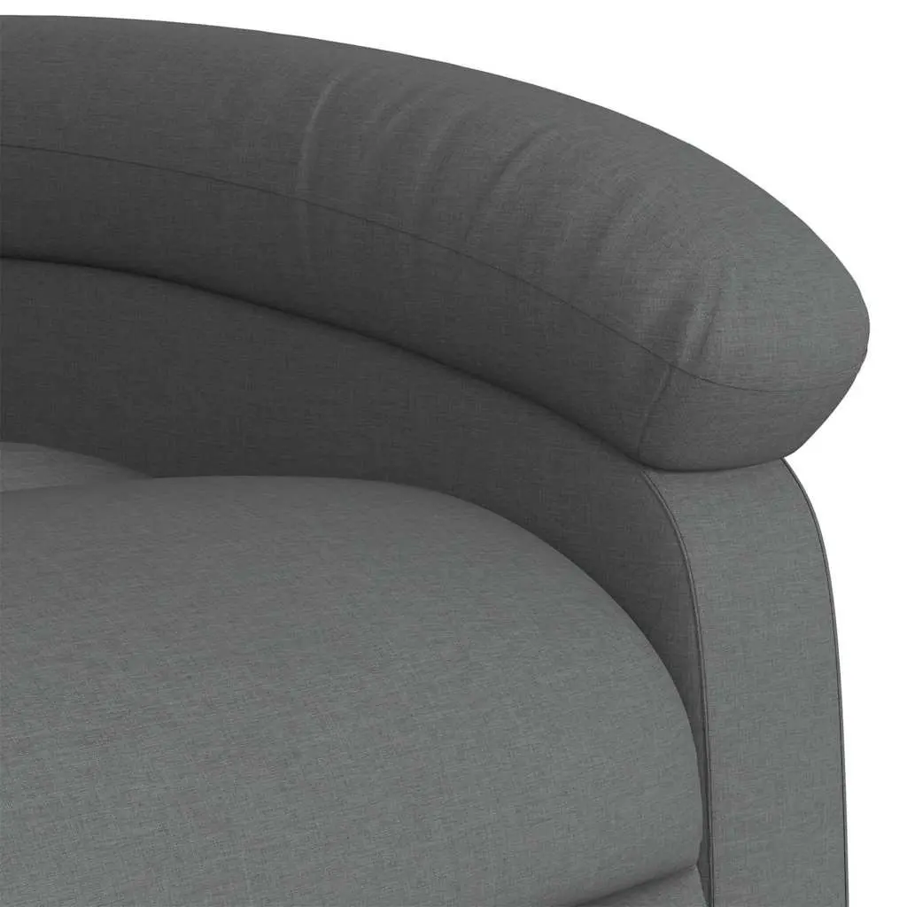 Grey Fabric Massage Recliner Chair with Vibration Footrest