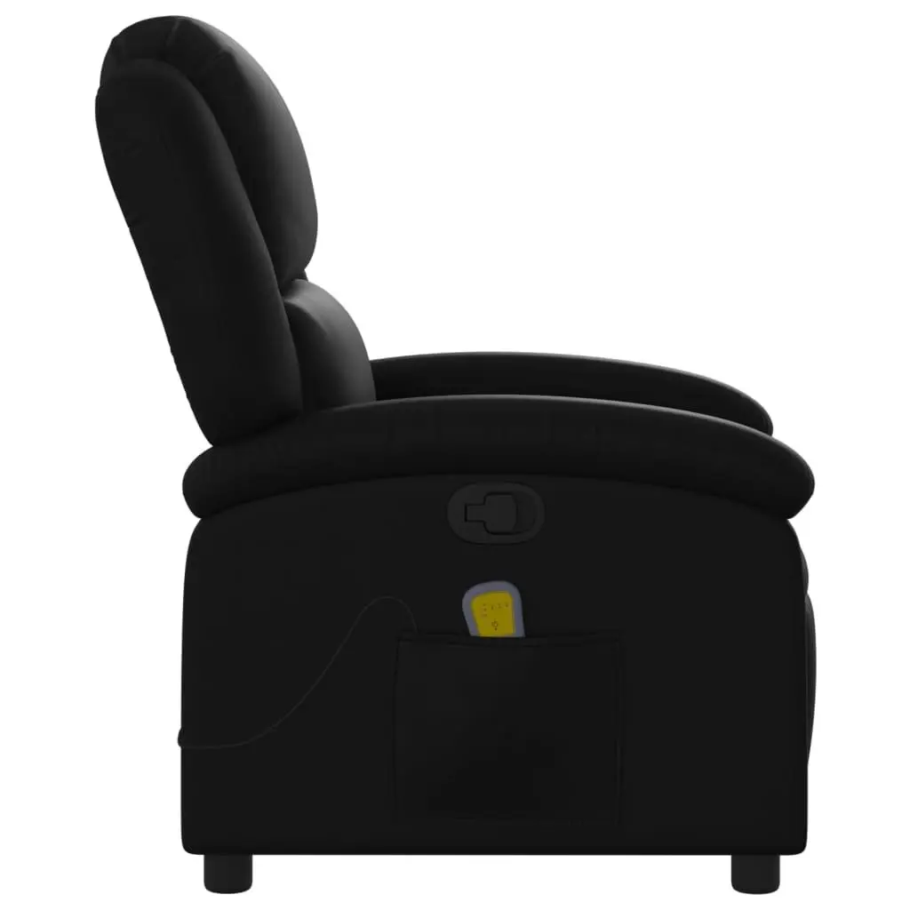 Black Faux Leather Massage Recliner Chair with Vibration
