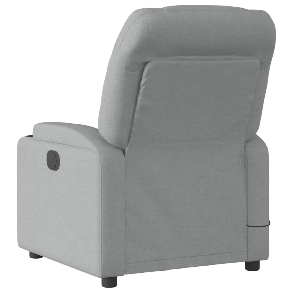 Grey Fabric Massage Recliner Chair with Manual Recline