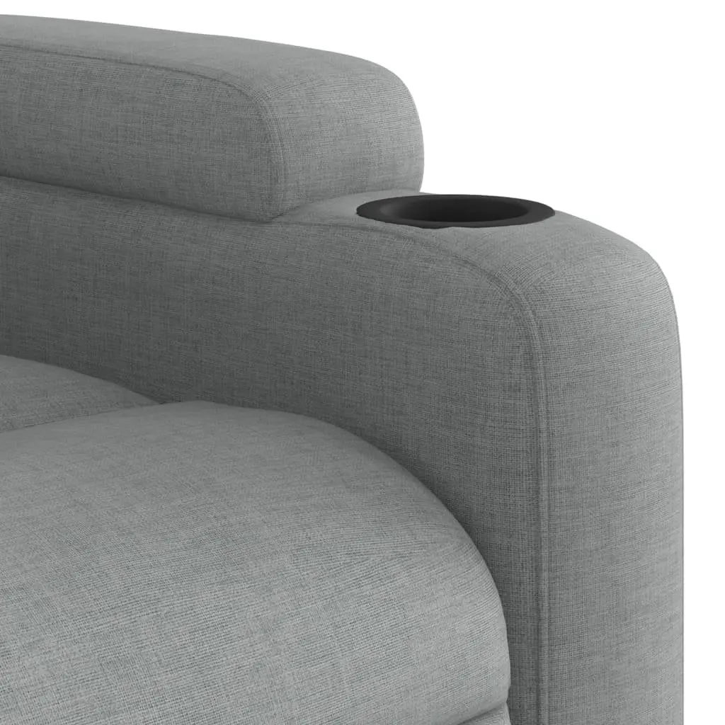 Grey Fabric Massage Recliner Chair with Manual Recline