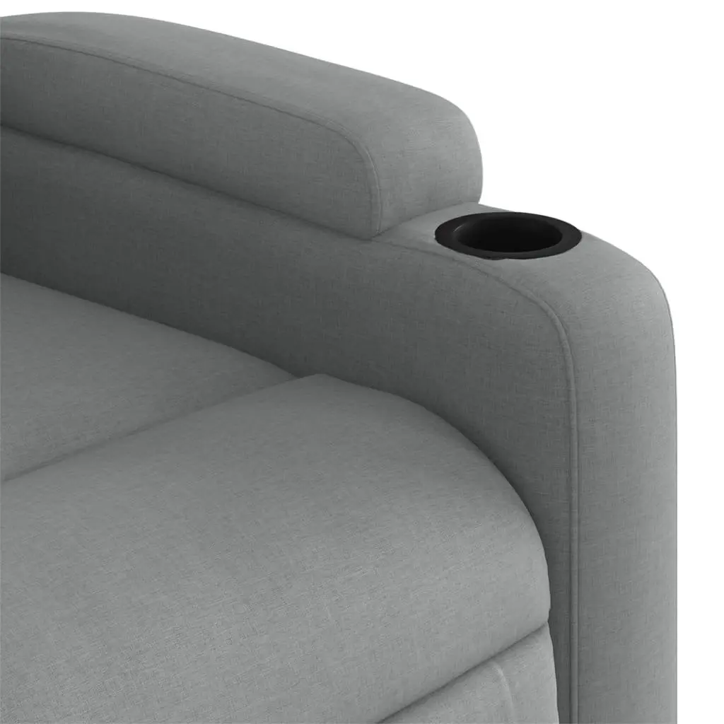 Grey Fabric Massage Recliner Chair with Manual Recline
