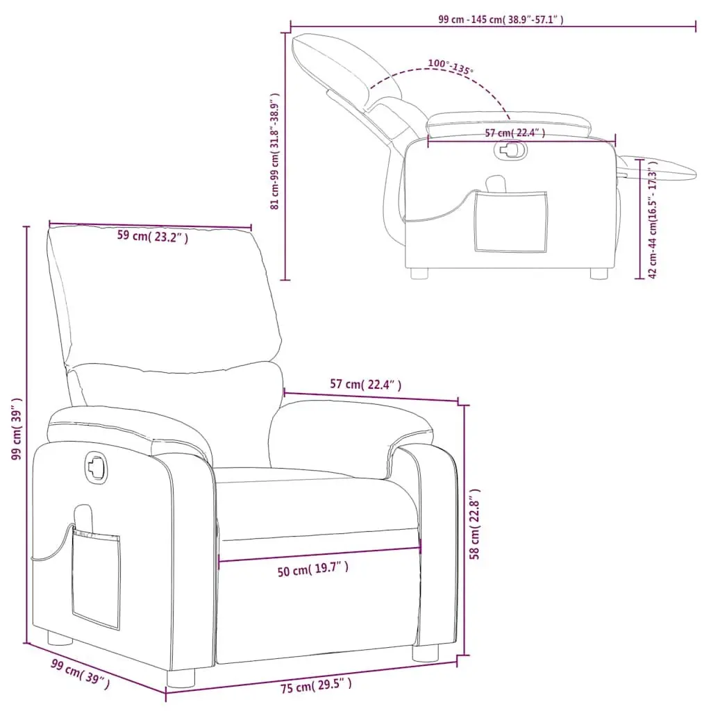 Black Faux Leather Massage Recliner Chair with Vibration