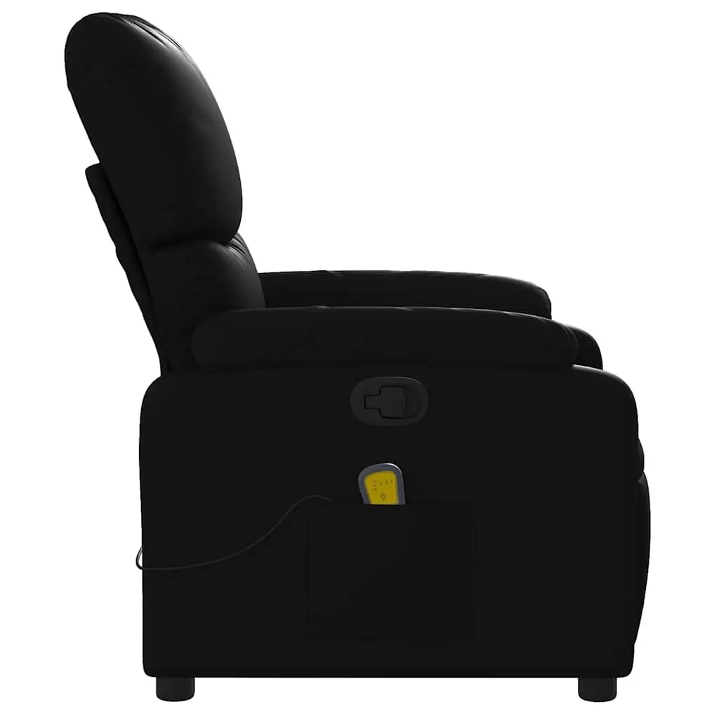 Black Faux Leather Massage Recliner Chair with Vibration