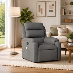 Comfortable Grey Fabric Massage Recliner Chair