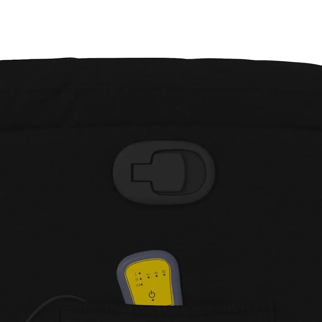 Massage Chair Black Fabric Manual Recline Vibration Armchair
