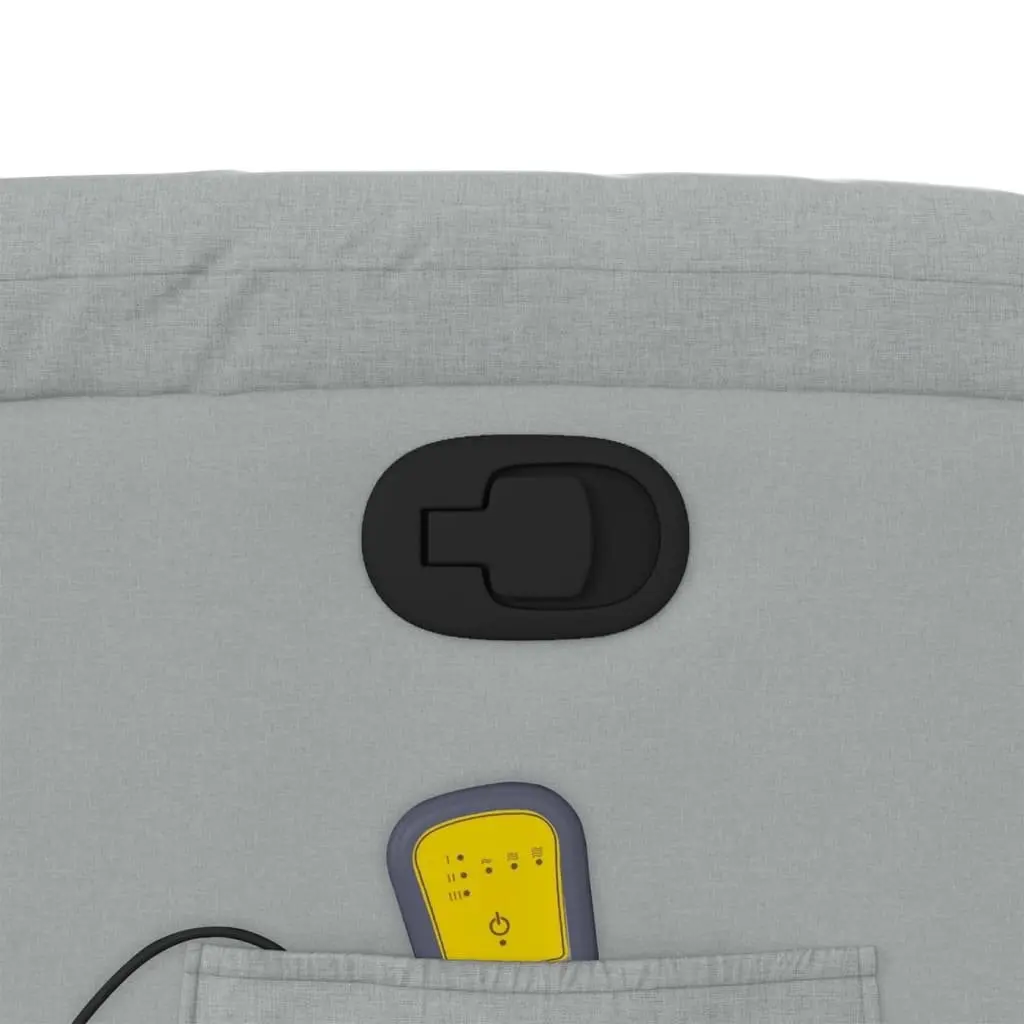 Manual Adjustable Massage Recliner Chair Grey Fabric 135 Degrees Vibration Massage Armchair