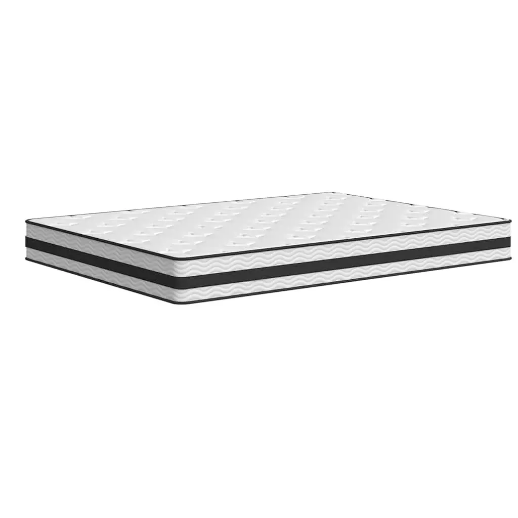 Queen Size Bonnell Spring Mattress Medium Firmness White 152x203cm Bedroom Sleep
