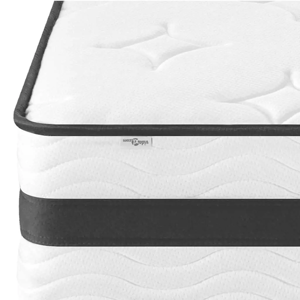 Queen Size Bonnell Spring Mattress Medium Firmness White 152x203cm Bedroom Sleep