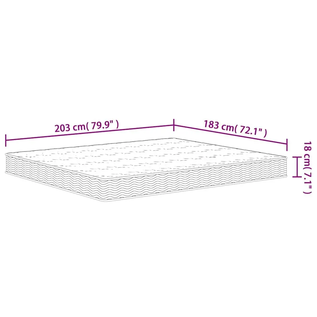 Medium Firm Bonnell Spring Mattress with Breathable Fabric