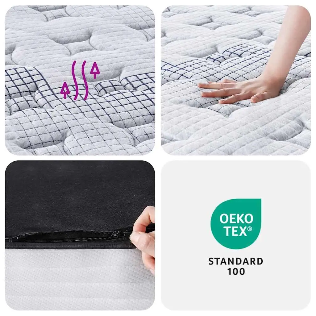 Queen Size Pocket Spring Mattress 152x203 cm Medium Firm