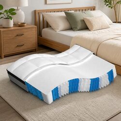 Double Size Pocket Spring Mattress 137x190 cm White