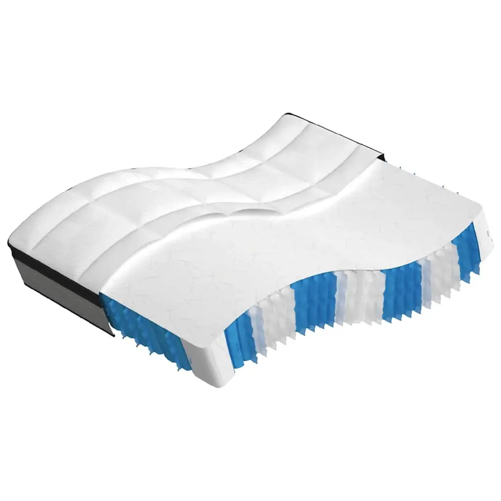 Pocket Spring Mattress Medium Plus Queen Size 152x203cm White Fabric Encased Coil Springs