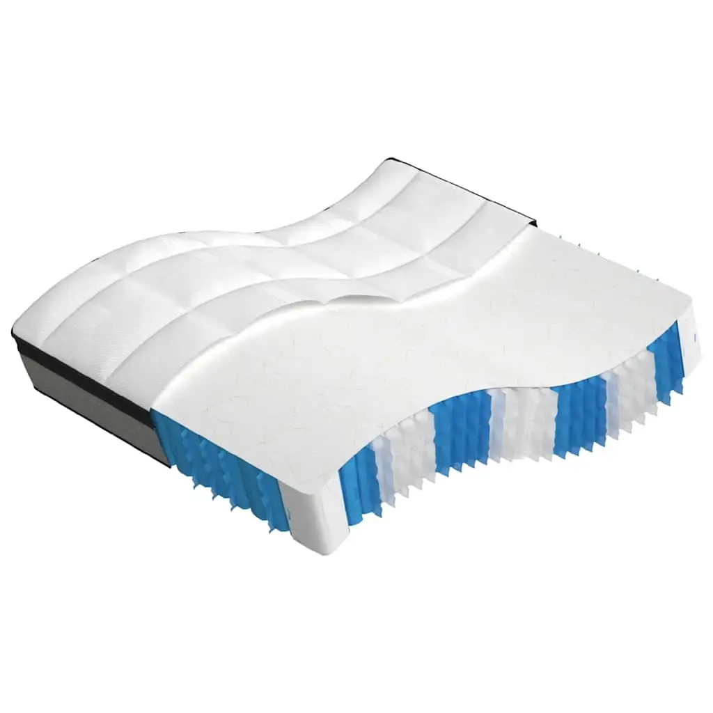 Pocket Spring Mattress King Size Medium Plus 183x203 cm White Bedroom Sleep