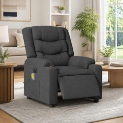 Electric Massage Recliner Chair in Grey Fabric