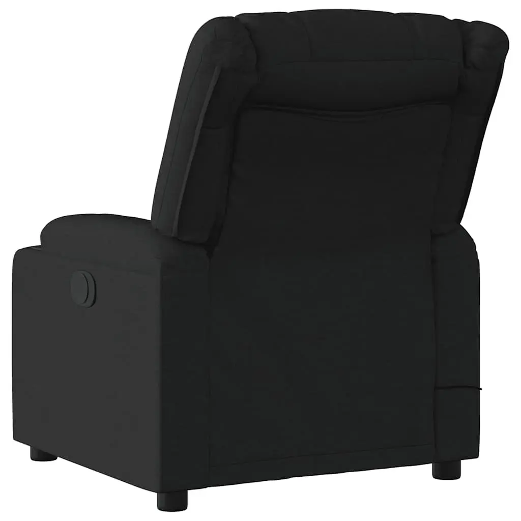 Electric Massage Recliner Chair Black Fabric 135 Degrees USB Powered