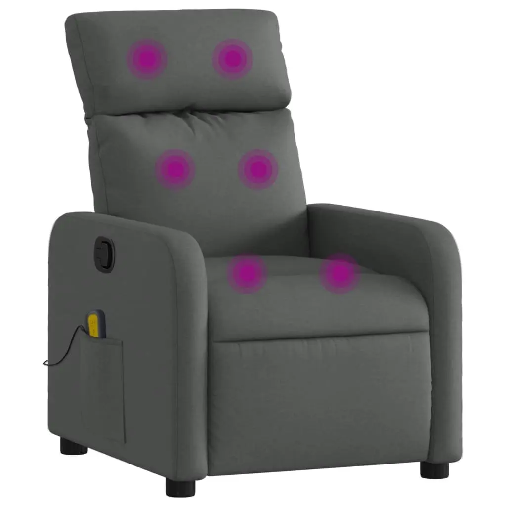 Grey Fabric Massage Recliner Chair with Vibration