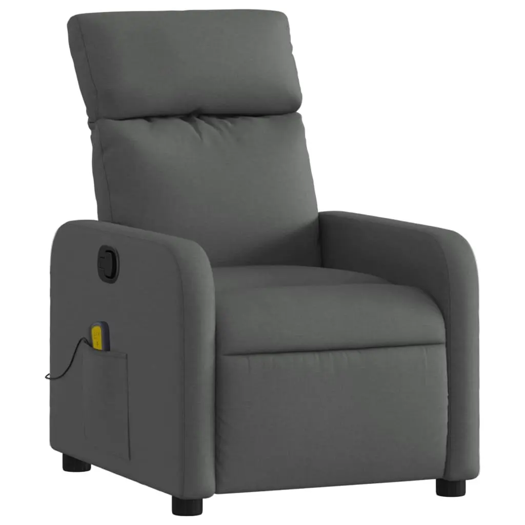 Grey Fabric Massage Recliner Chair with Vibration
