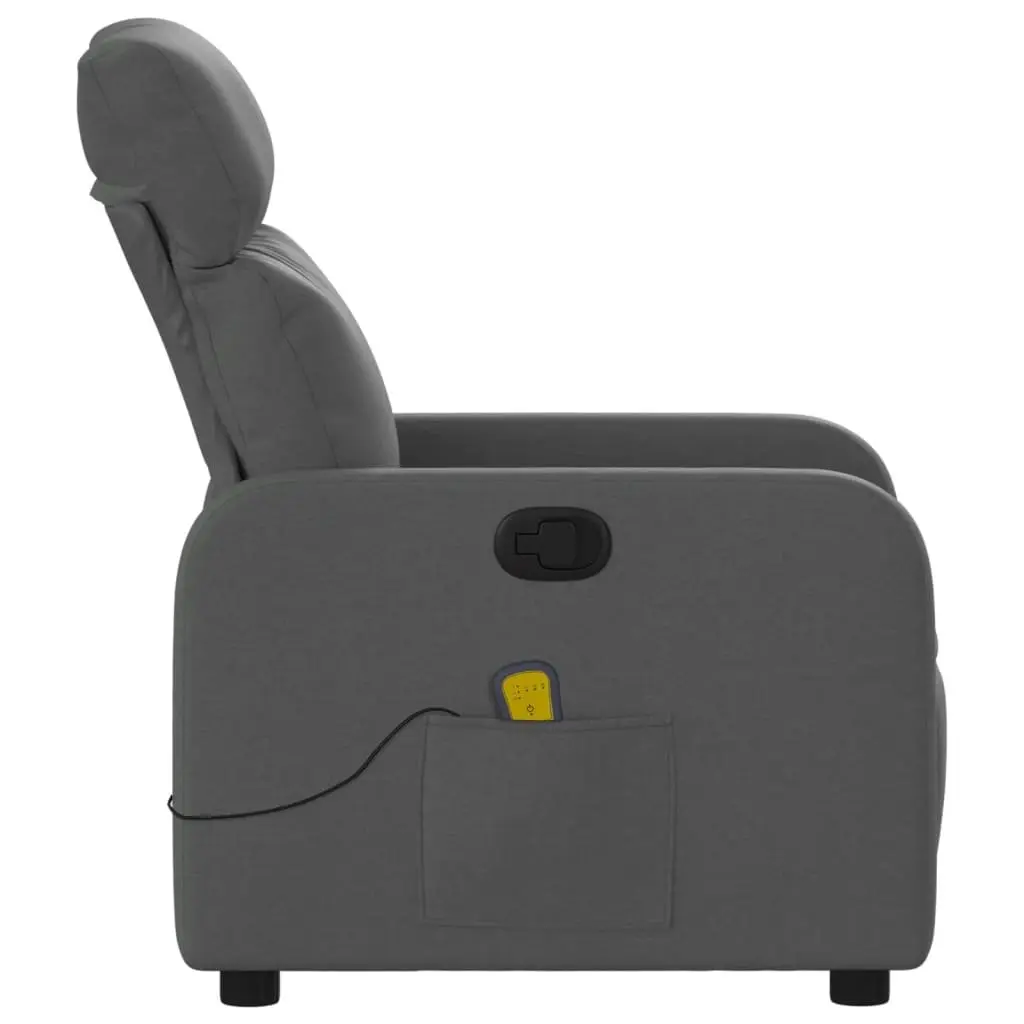 Grey Fabric Massage Recliner Chair with Vibration