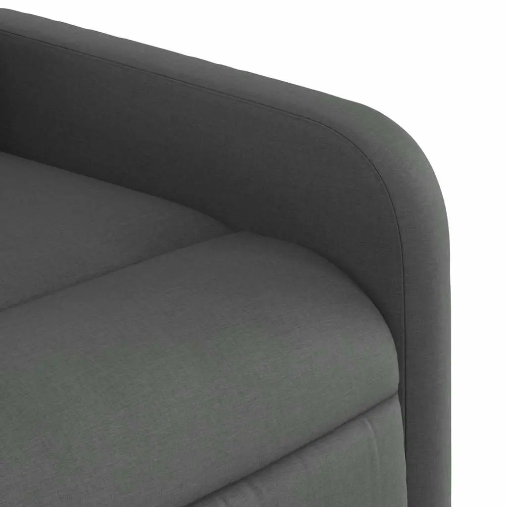 Massage Recliner Chair Electric Lift Function Grey Fabric Armchair