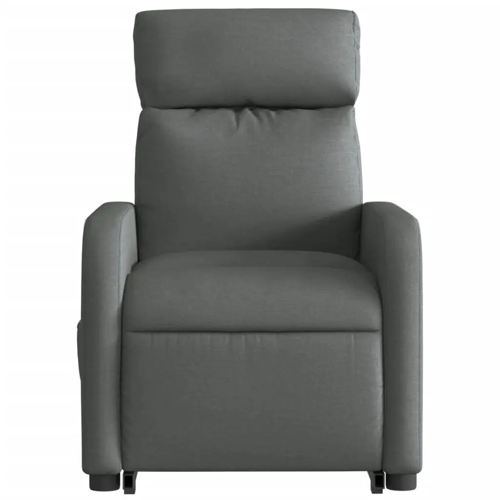 Electric Massage Recliner Chair Grey Fabric Power Lift and Recline