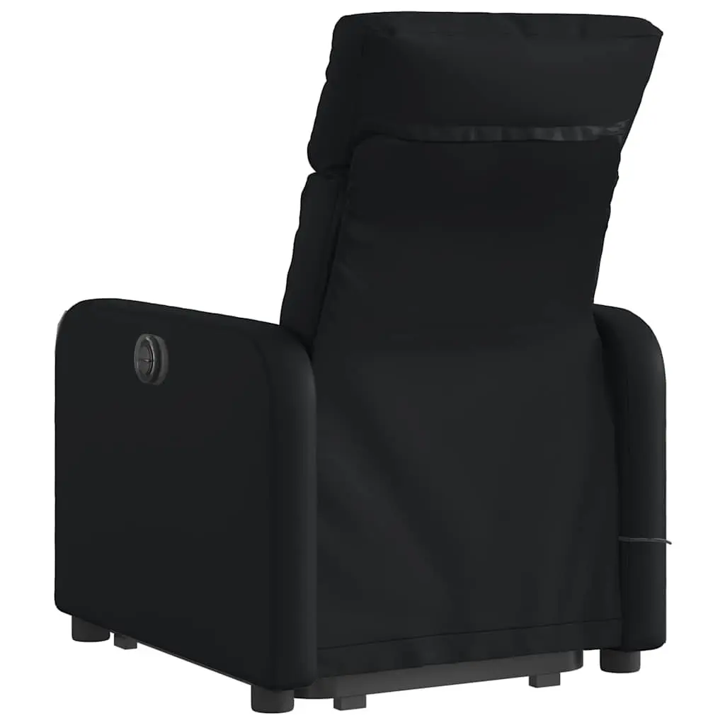 Electric Massage Chair Black Faux Leather Stand Up Power Lift Recliner 135 Degrees