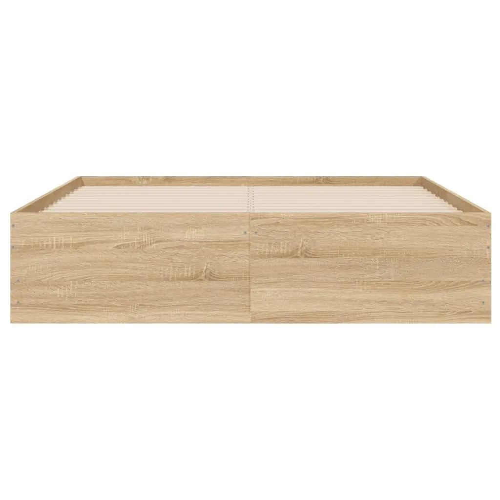 Bed Frame with Storage Drawers in Brown