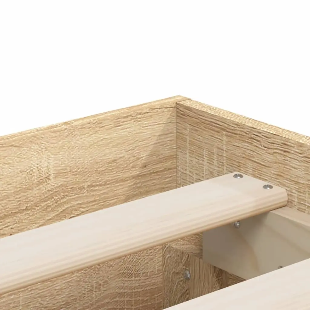 Bed Frame with Storage Drawers in Brown
