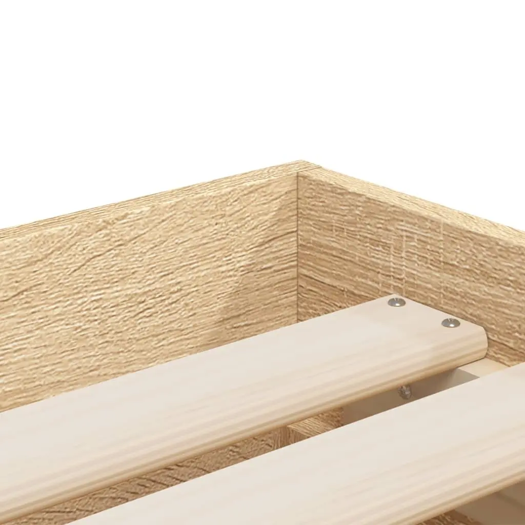 Sonoma Oak Bed Frame with Storage Drawers 90x190 cm