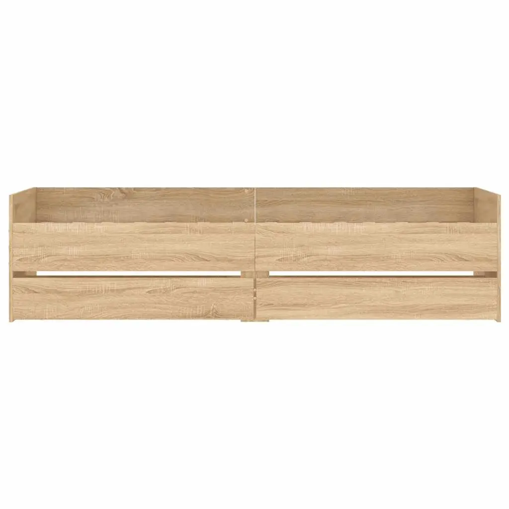 Storage Drawer Bed Frame with Slatted Base 90x190cm