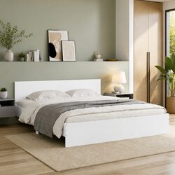 White King Bed Frame with Slatted Base 183x203 cm