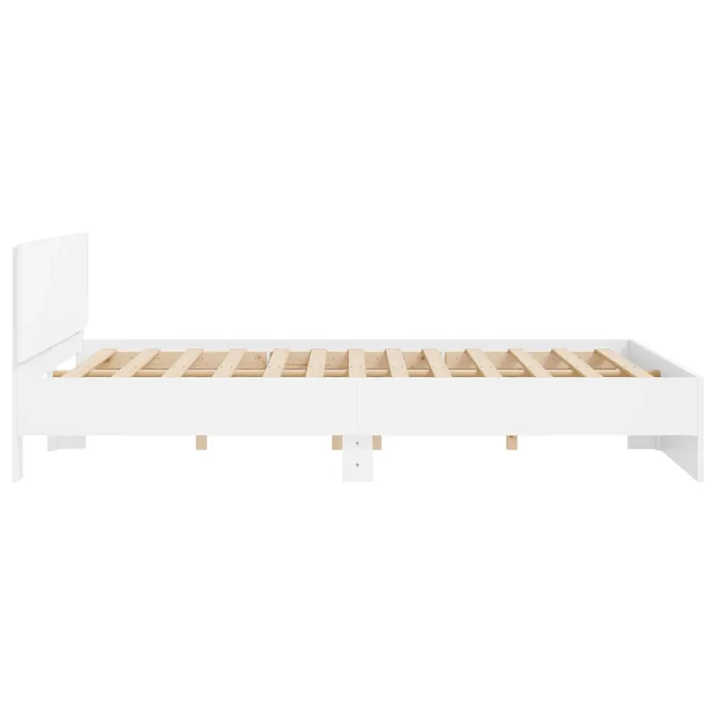 White King Bed Frame with Slatted Base 183x203 cm