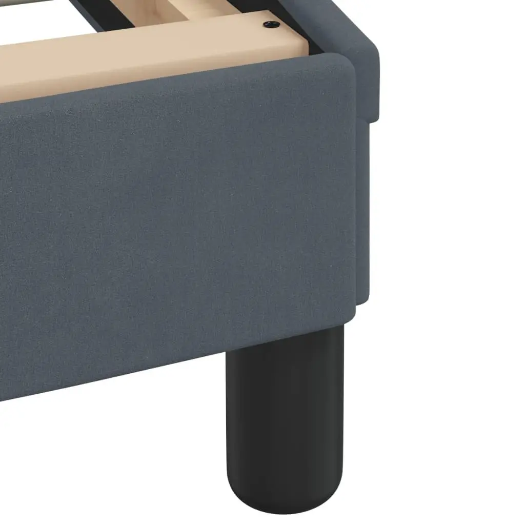 Velvet Upholstered Queen Bed Frame with Grey Headboard