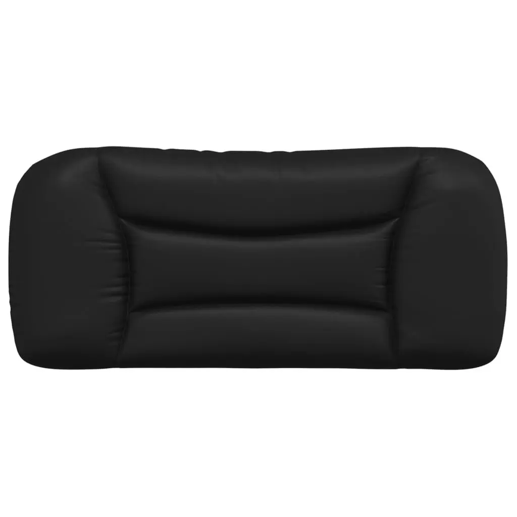 Headboard Cushion Black 90 cm Faux Leather Wall Mount Bedroom Decor