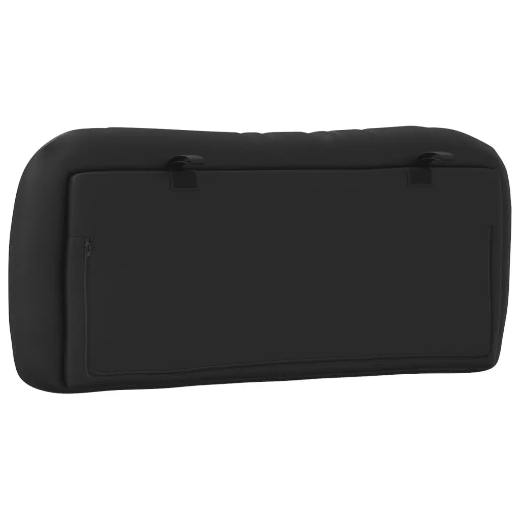 Headboard Cushion Black 90 cm Faux Leather Wall Mount Bedroom Decor