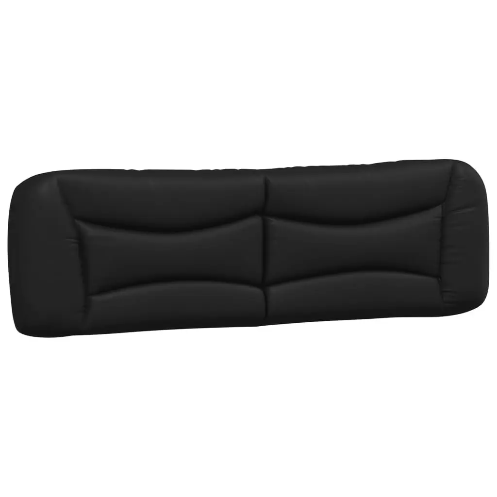 Black Faux Leather Headboard Cushion 180cm