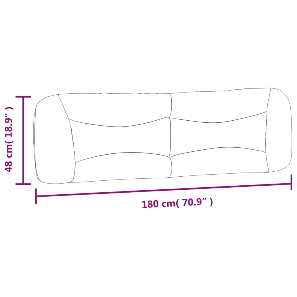 Black Faux Leather Headboard Cushion 180cm