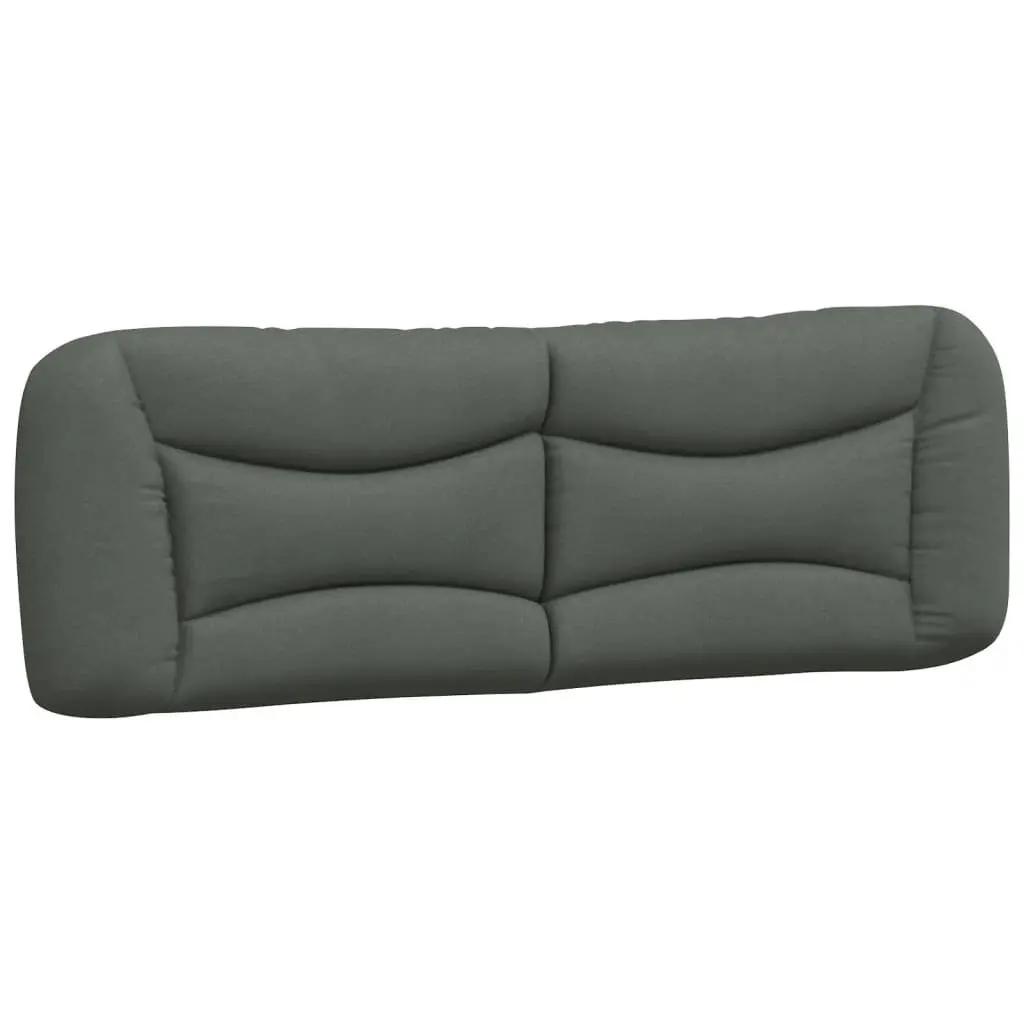 Headboard Cushion Grey Fabric 153cm Wall Mounted Bed Pillow Back Support